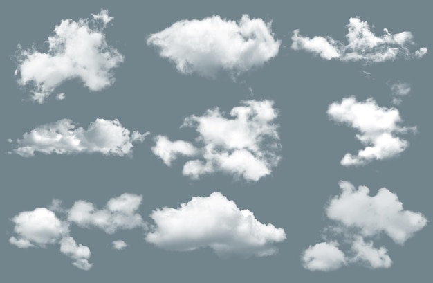 PSD 300dpi set9 realistic cloud photoshop