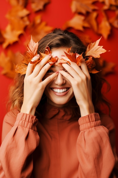 Ai generated fall leaves