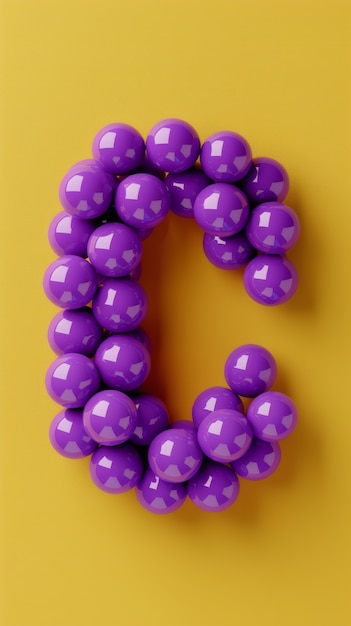 Balloon twist letters on flat background