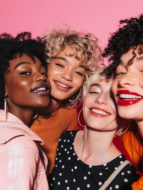 Portrait of diverse women together